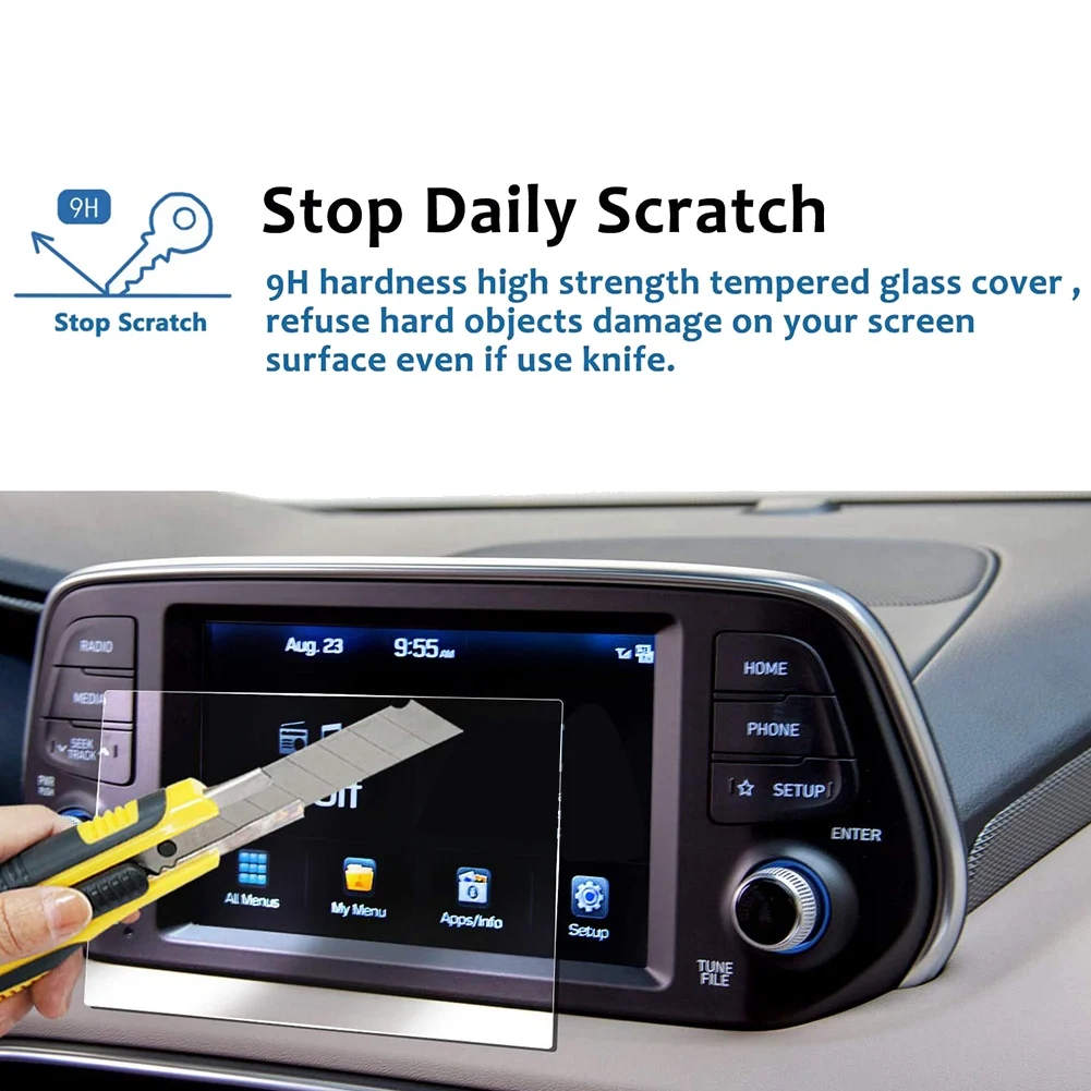 Для Hyundai Santa Fe 2019 7-дюймовая центральная GPS-навигация защитная пленка для
