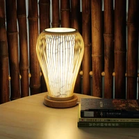creative desk lamp bedroom bedside lamp warm pastoral desk lamp modern simple personality hotel desk lamp bamboo desk lamp