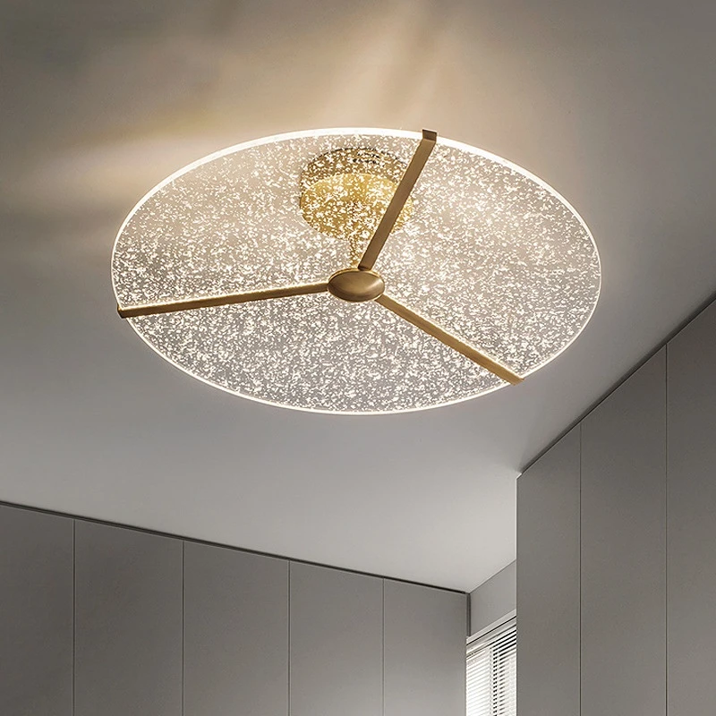 

All-copper entrance ceiling lamp modern minimalist light luxury bedroom aisle corridor lamp