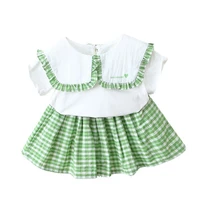 new summer baby clothes suit children girls fashion t shirt short skirt 2pcssets toddler casual cotton costume kids tracksuits