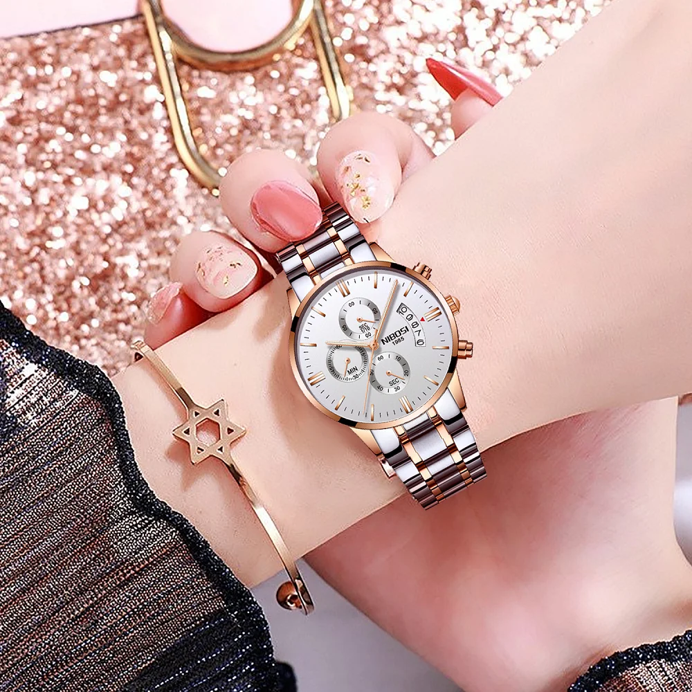 

Luxury Fashion Ladies Dress Watch Waterproof Week Date Woman Girls Wristwatch Stainless Steel Women Quartz Watches reloj