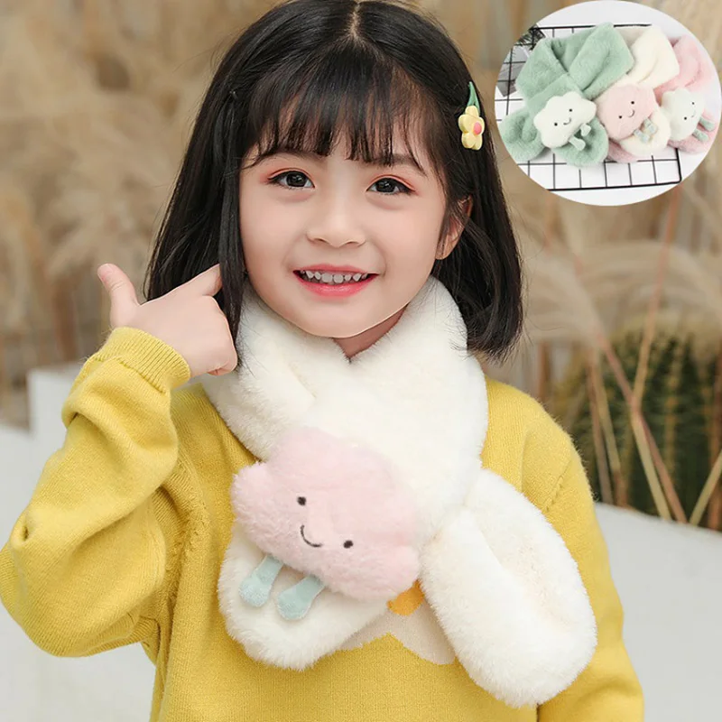 

Children's Plush Scarf Autumn Winter Cartoon Dinosaur Hat Imitation Rabbit Hair Parent-Child Scarf Female Hairy Cross Bib R79