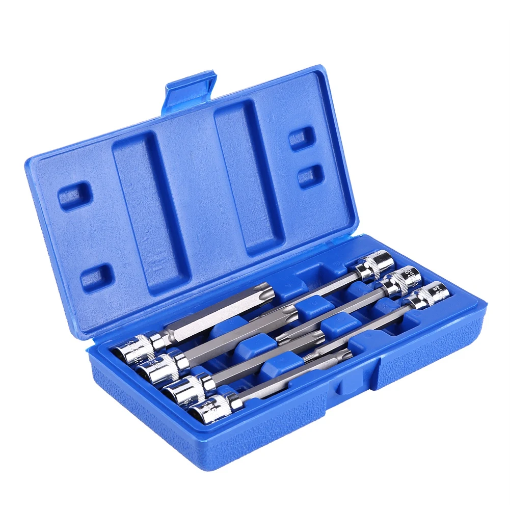 

7Pcs 3/8inch Drive Extra Long Torx Star Bit Socket Set Torx Star Bit Socket Set