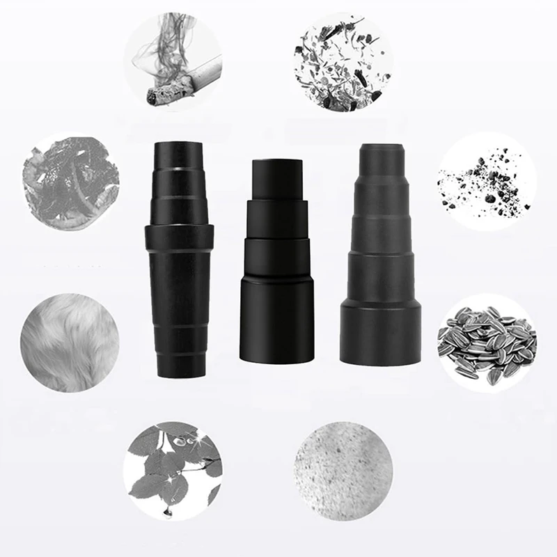 Набор из 3 адаптеров для шлангов Универсальный-резиновый адаптер пылесоса