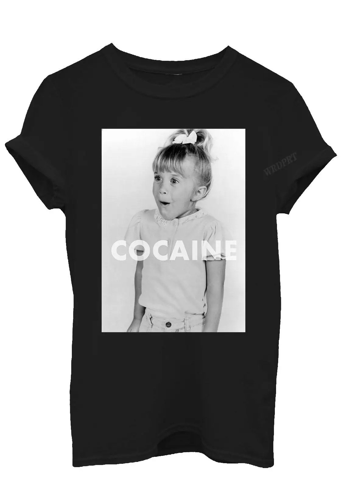 

Cocaine Print Unisex T Shirts Cute Girls Birthday Gifts Tee Shirts Creative Design Round Neck Tops Fashion Streetwear Casual Tee