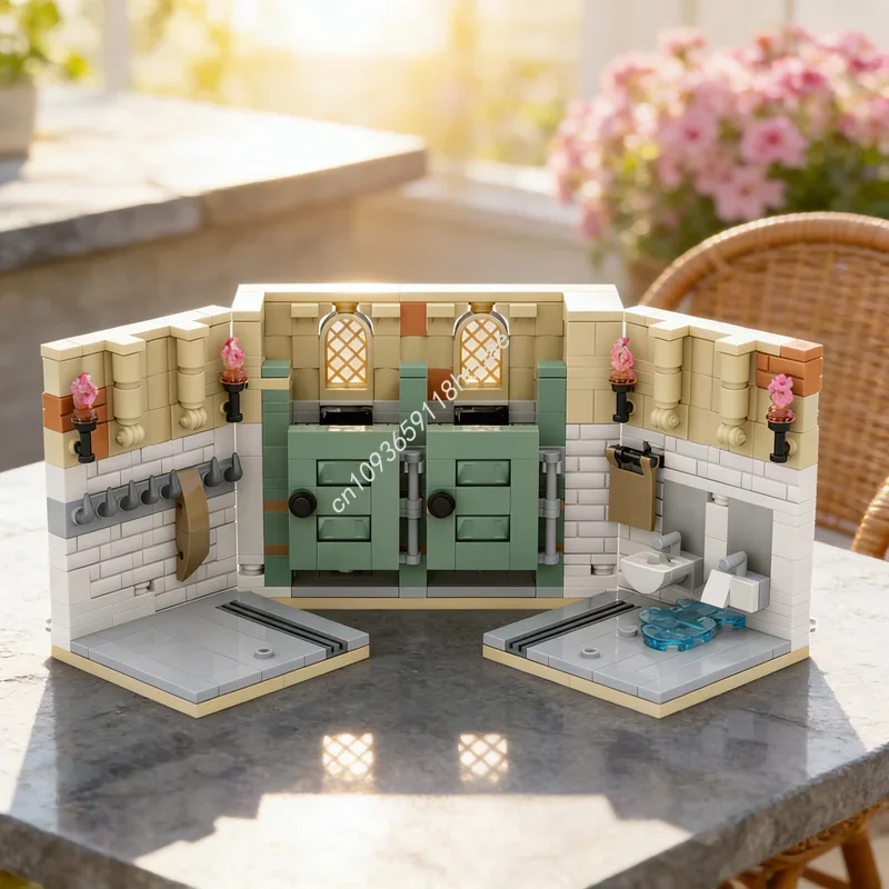 Фото 368 деталей MOC: Конструктор «Тролль в ванной» (совместим с моделью замка Гарри), строительные блоки, развивающие игрушки, рождественские подарки, DIY, образовательные. №1