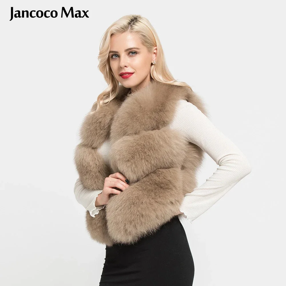 Women's Real Fox Fur Vest Winter Warm High Quality 3 Rows Waistcoat Sleeveless Coat Fashion Fur Gilet S7162 enlarge