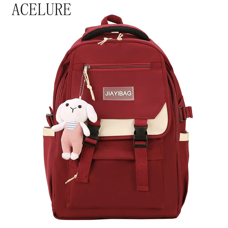 

ACELURE Hong Kong Style New Backpack Men and Women Backpacks Fashion Students Large-capacity Campus Style School Bags