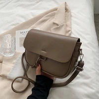 bags 2021 new clamshell casual fashion ladies luxury high quality pure color autumn and winter simple one shoulder messenger bag