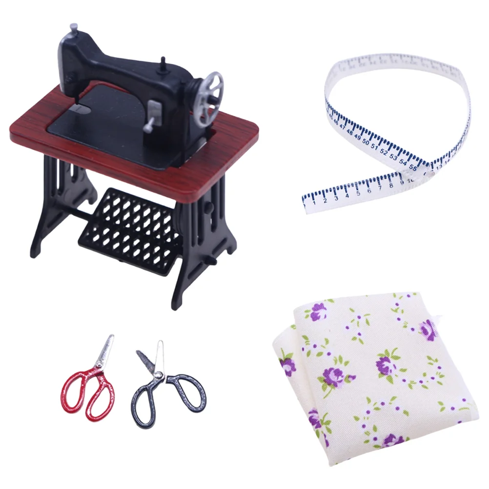 

Dollhouse Miniatures Ornament Adornment Accessories Decoration Sewing Machine Tiny Model