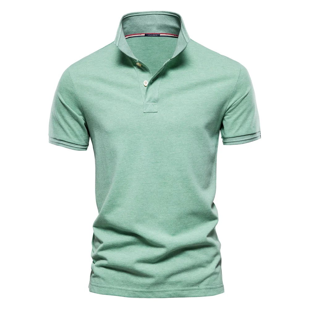 

Men's Polo Shirt Short Sleeve Solid Color Fast Drying Tight Lapel T-shirt Business Casual Shirt Sports Men's Shirt European Size