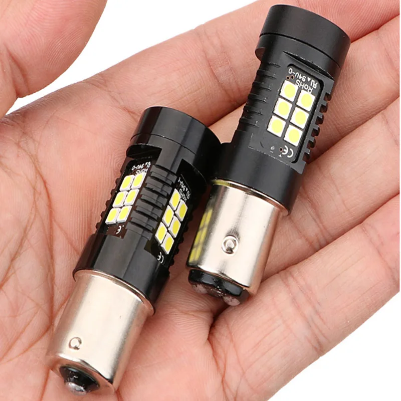 

2x Signal Lamp P21w Led Ba15s 1156 Py21w Bau15s Bulb 3030SMD White 1157 Led Bay15d P21/5w Turn Brake Backup Light 12V