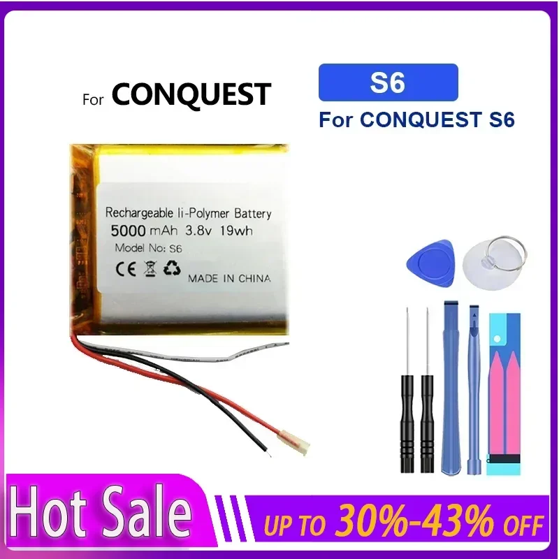 Сменный аккумулятор 5000 мАч/8000 мАч для портативных аккумуляторов CONQUEST S6 S8 S12