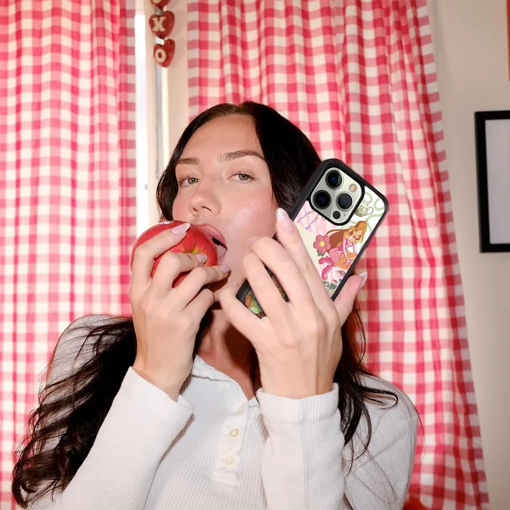 Чехол для телефона Girl W-Винкс C-Club IPhone 11 12 13 14 15 Plus Pro Max зеркальный акриловый чехол