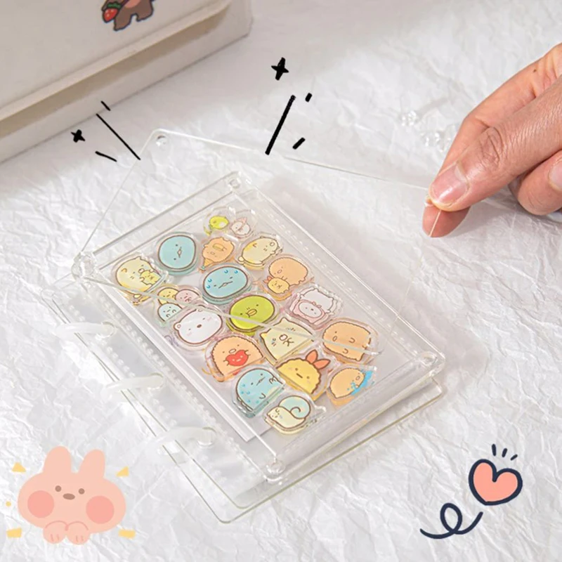 3-дюймовый мини-фотокарта Kpop переплет прозрачный акриловый альбом встроенный для