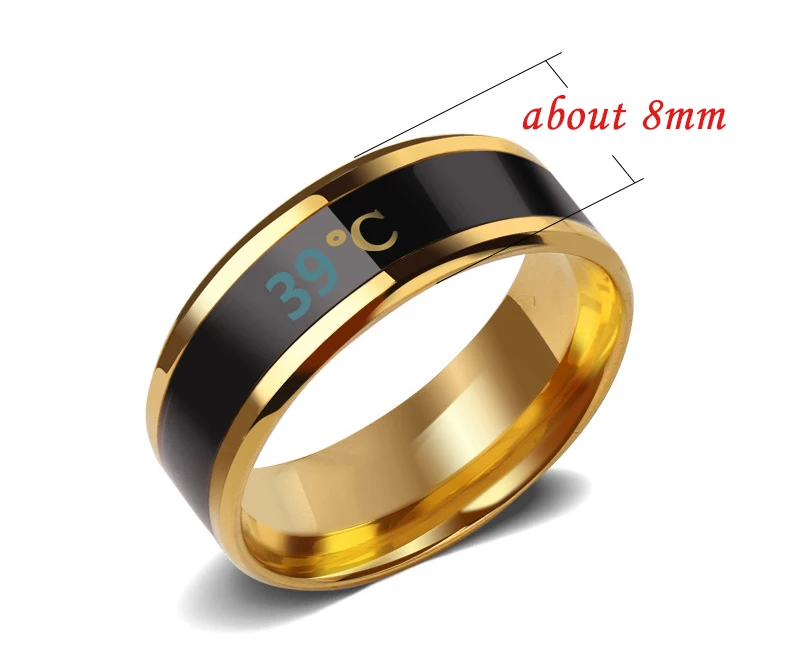 Умные кольца из нержавеющей стали с датчиком тела умные чувствительные к