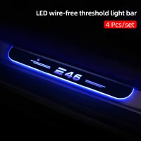 led welcome pedal car scuff plate pedal door sill pathway light for bmw e36 e46 3 series e38 e39 5 7 interior accessories