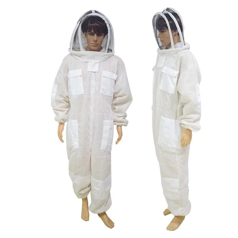 Beekeeping Tools Bee Coat Three Layer Mesh Breathable Suit Space Hat One Piece Bee Suit Beekeeping Tools