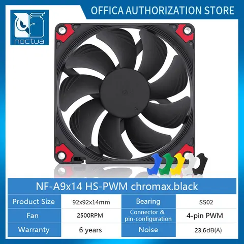 Noctua NF-A9x14 PWM Chromax.Black 92 мм вентилятор
