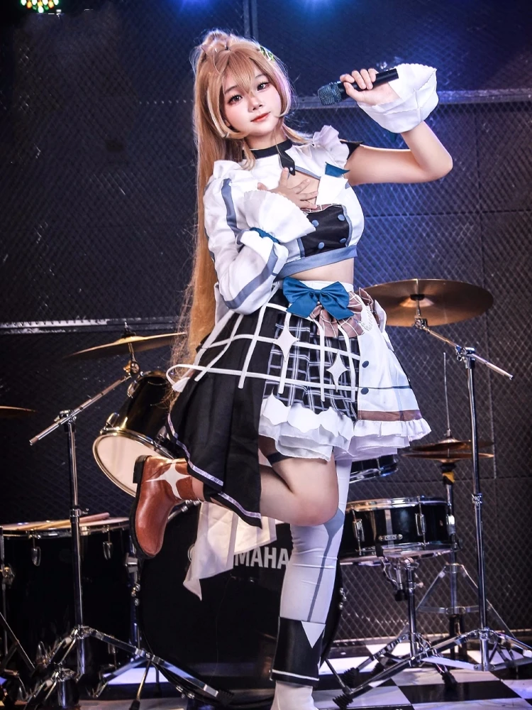 Vtuber Hololive4th Nanashi Mumei Косплей Костюм Аниме Женский Элегантный Наряд Ролевая Игра