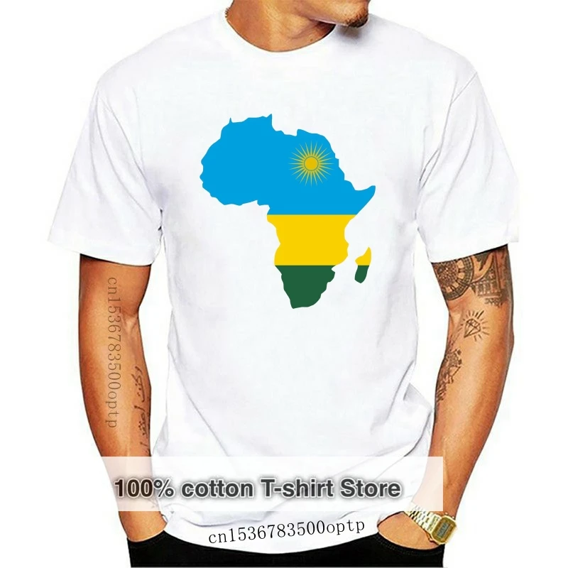 Funny Men t shirt Women novelty tshirt Rwandan  Rwanda flag Africa map T-Shirt