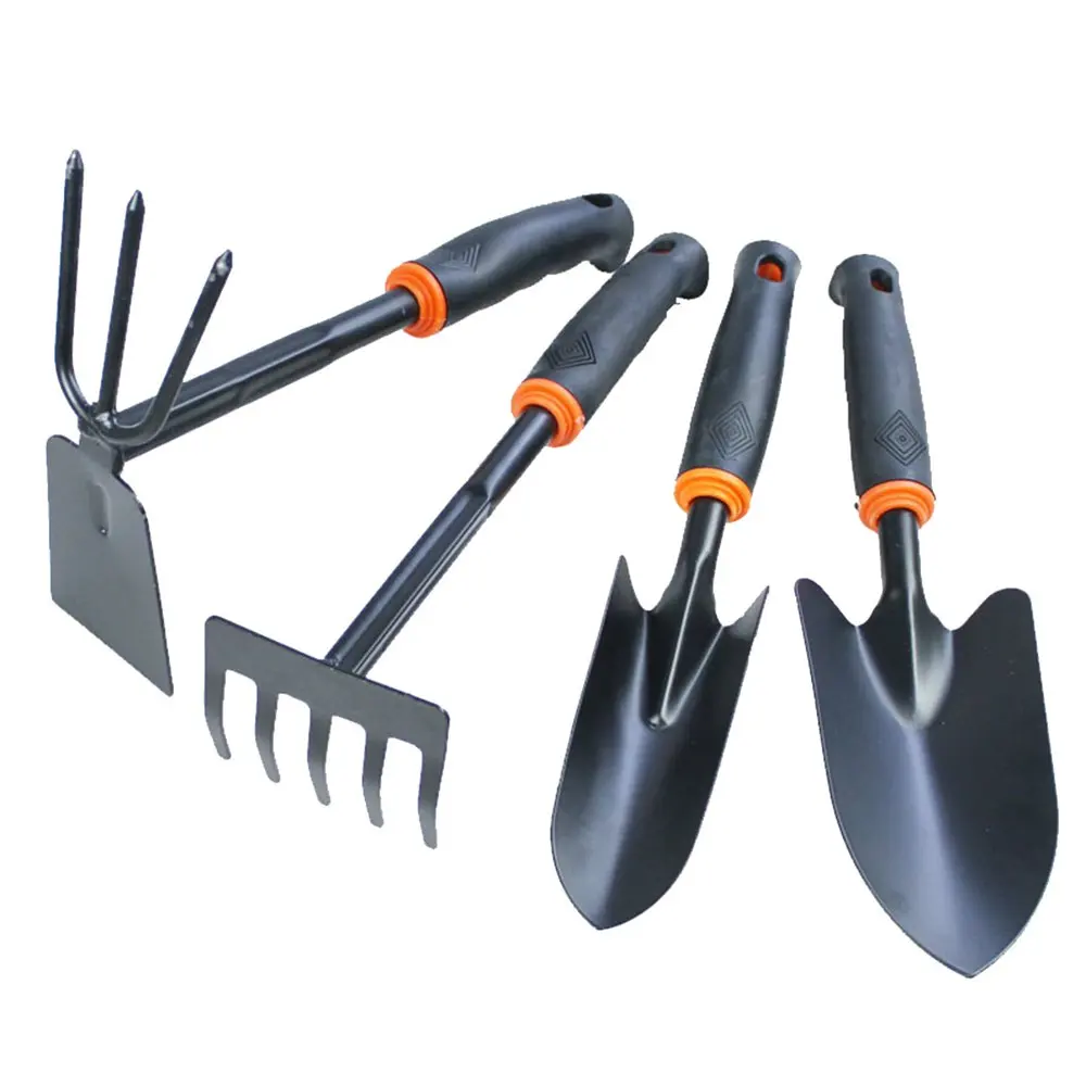 

Garden Tool Set, 4Pcs Heavy Duty Mini Garden Hand Tools Iron Carbide Alloy Garden Hand Tools Including Trowel, Transplanter, Cul