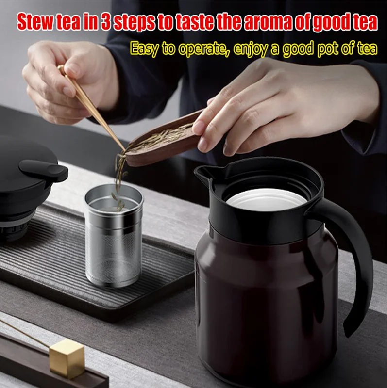 

Insulation Kettle Stainless Steel Coffee Pot Insulation Stewed Teapot Home Office Stewed Pot Teapot Tea Stuffed Teapot