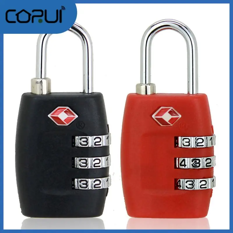 

Luggage Suitcase Padlock Zinc Alloy 3 Rows Luggage Travel Lock High Strength Pc Tsa Approved Suitcase Baggage Password Lock
