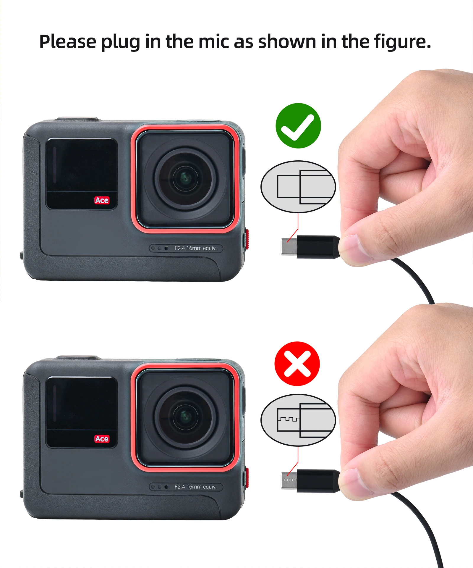 Петличный микрофон для Insta360 Ace Pro 360