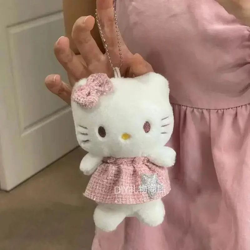 Hello Kitty розовая юбка плюшевая Подвеска Аниме мультфильм Sanrio Hellokitty искусственный