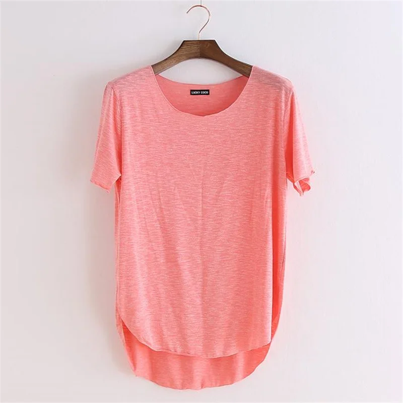 

New Women Loose Dance Dress Modern Dance Latin Practice Dress Bamboo Cotton Medium Long Thin Short Sleeve Dance Top