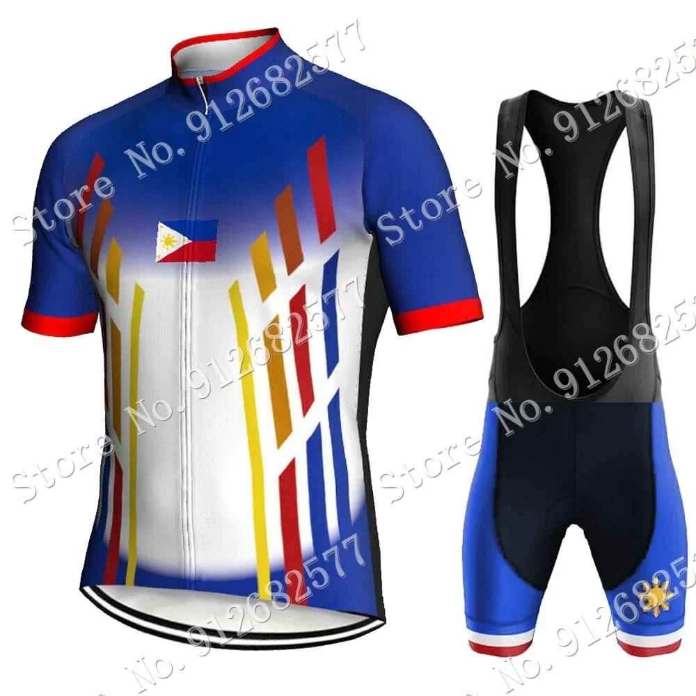Командный Филиппинский велосипедный комплект из джерси 2024 одежда для шоссейного