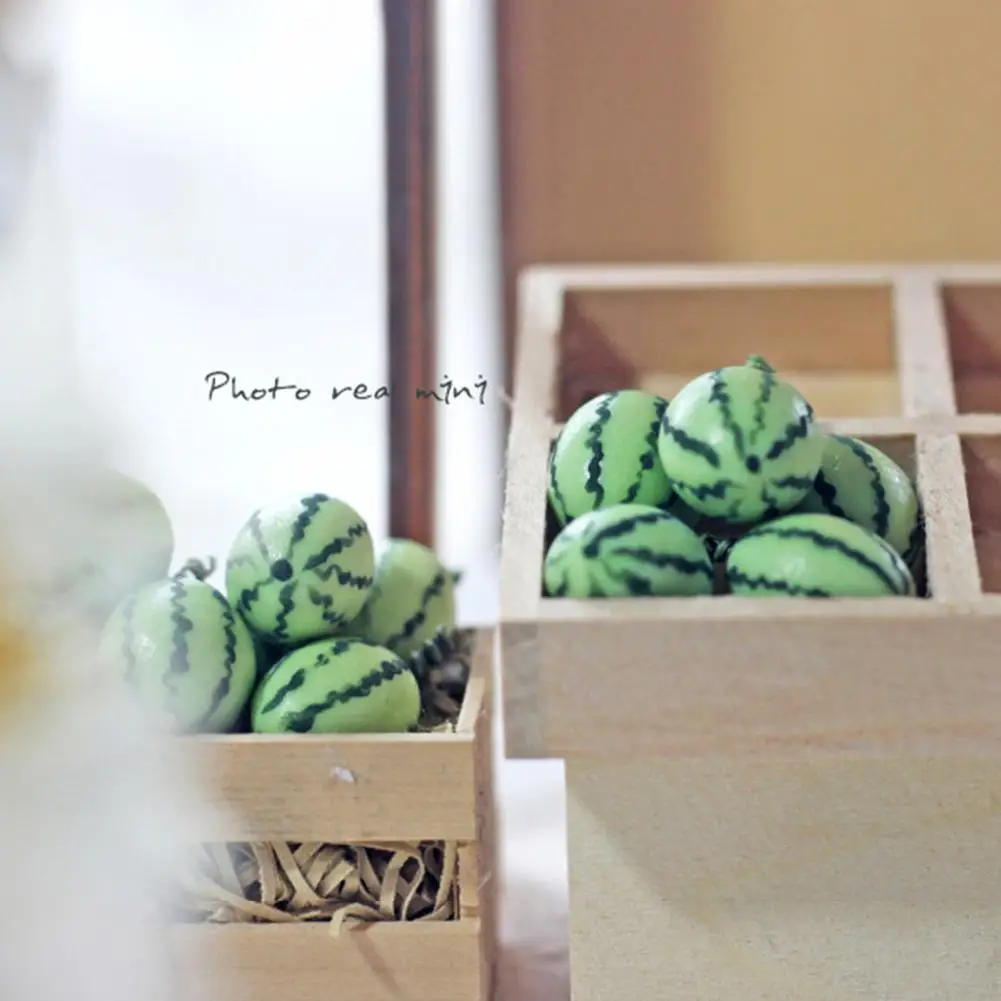 

Новинка, искусственный реалистичный мини-арбуз, трехмерный кукольный домик, арбуз, фрукты, искусственная игра