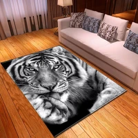 cartoon children tiger and lion print carpet living room bedroom area carpet non slip childrens room crawling mat home decor