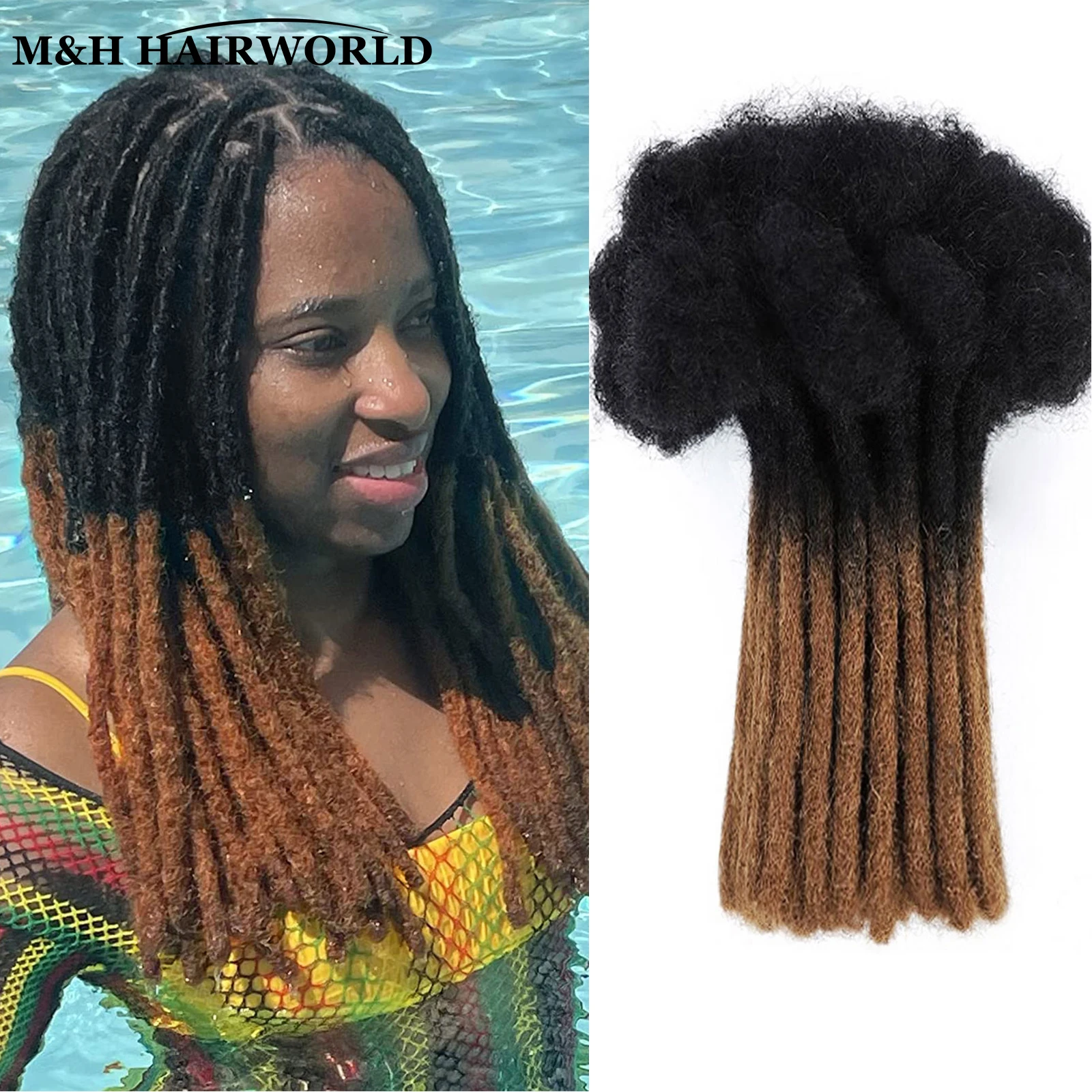 

Dreadlocks Brazilian Human Hair Strand Crochet Braid Soft Locs Hair Extensions for Women 0.6cm Kinky Braiding Bundles Microlocks