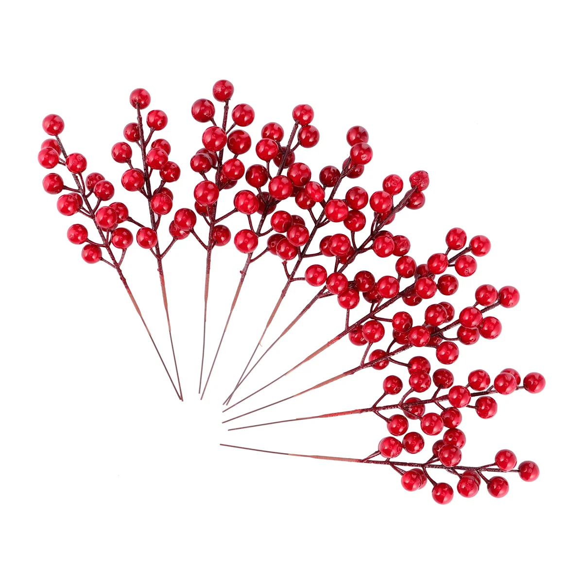 

Berry Artificial Red Picks Berries Branches Christmas Stems Flower Twig Simulated Holly Fake Mini Bouquet Craft Faux Stem