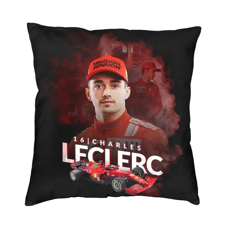 

Charles Monaco Formula One Driver Leclercs Cushion Cover Two Side Printing Floor Pillow Case for Living Room Custom Pillowcase