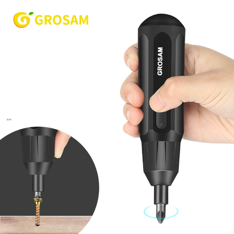 

GROSAM 3.6V Mini Electrical Screwdriver Set WL-DDLSD Smart Cordless Electric Screwdrivers USB Rechargeable Handle