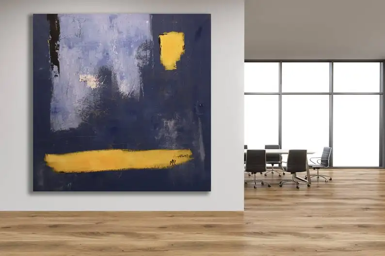 

Title Tamarindo Blue Abstract Painting Large Blue Painting Blue and Yellow Painting Blue and Yellow Abstract Artabstract oil