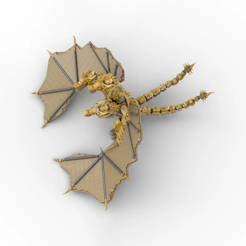 1935 шт. MOC фильм Годзилла Король монстров Ghidorah строительные блоки модель DIY