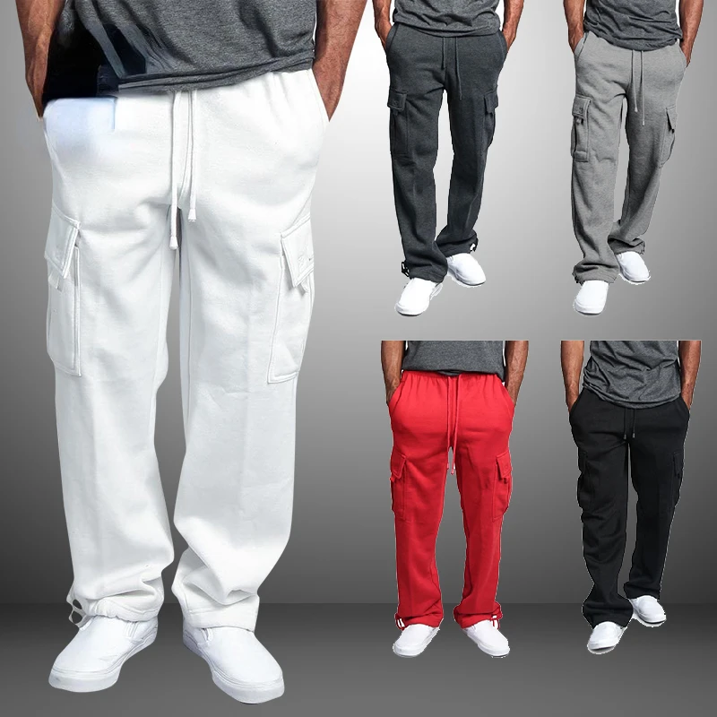 

NEW IN Sportswear Joggers fitness training cargo Sweatpants Loose Elastic waist Brand Trousers cotton Breathable muscle Men Pant