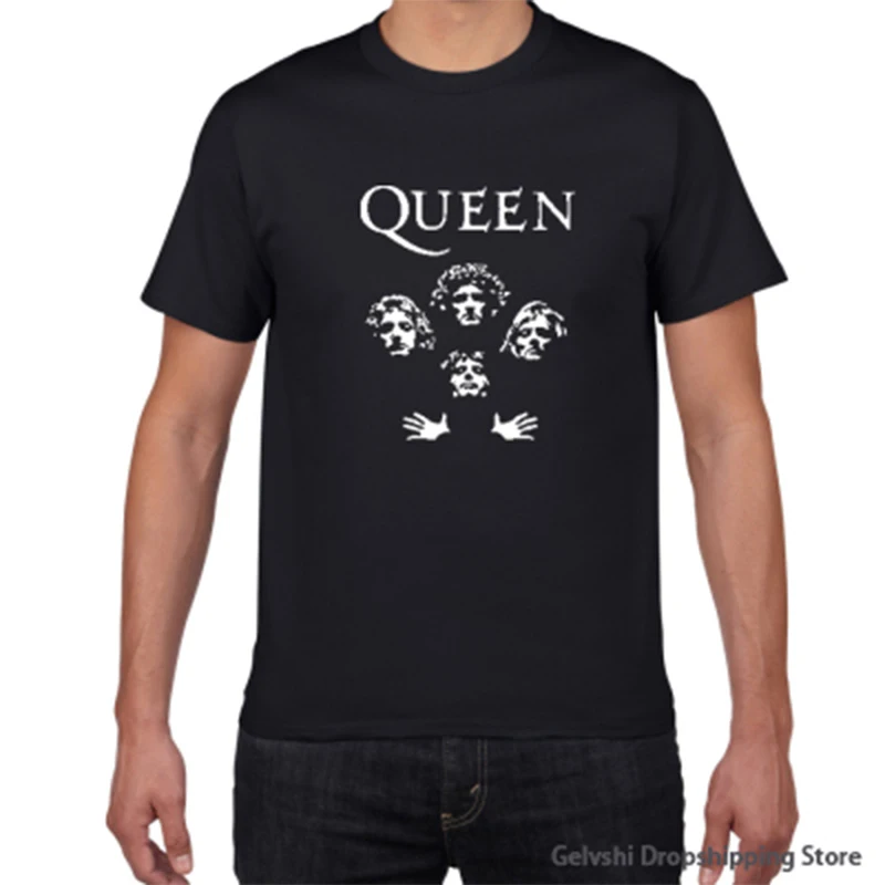 

Футболка Queen Band для мужчин и женщин, Модная хлопковая рубашка оверсайз, в стиле хип-хоп, для мальчиков