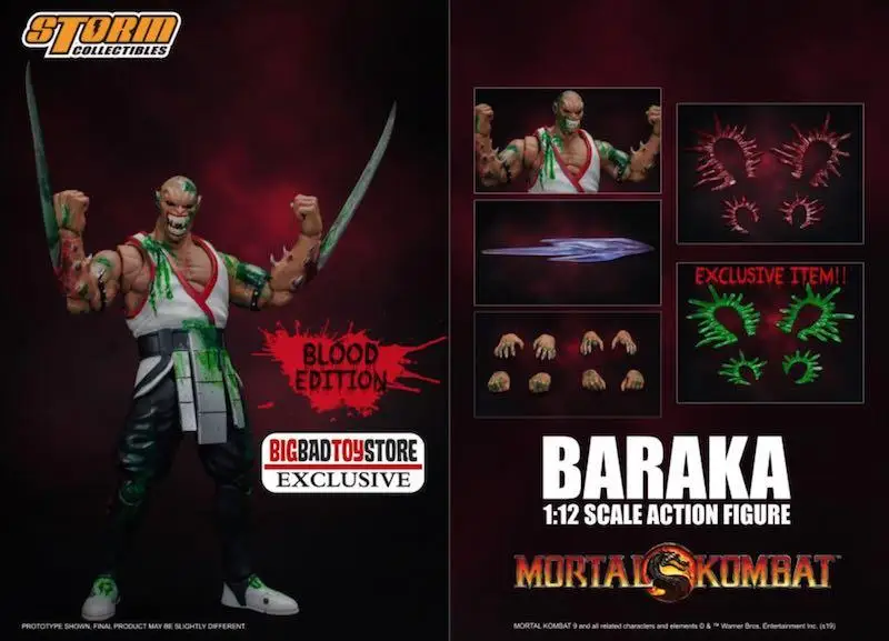 

Storm Toys 1/12 BARAKA Blood Version Mortal Kombat Series Green Limited 6'' Action Figure In Stock