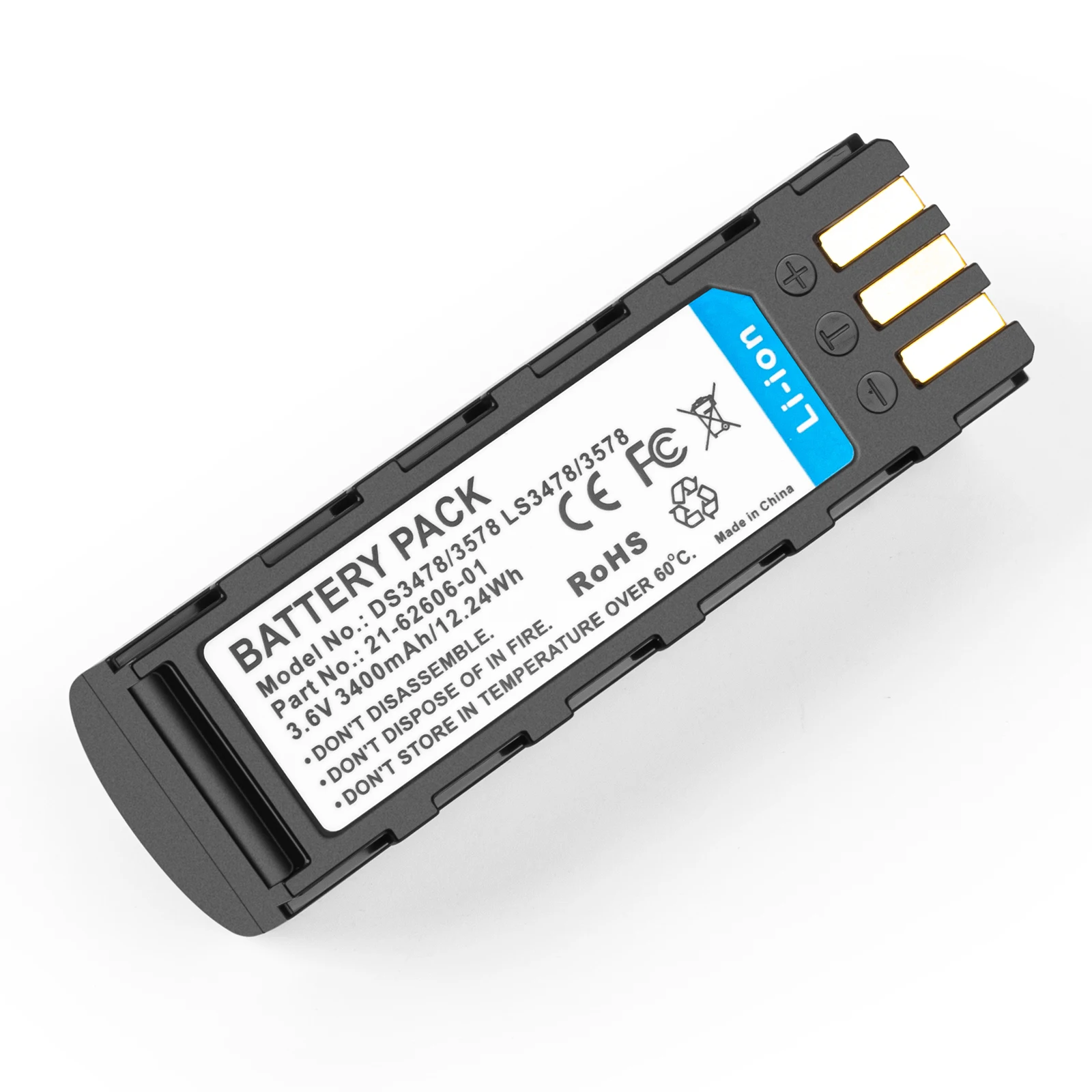 Сменный аккумулятор емкостью 3400 мАч для Symbol DS3478 DS3578 LS3478 LS3578 21-62606-01