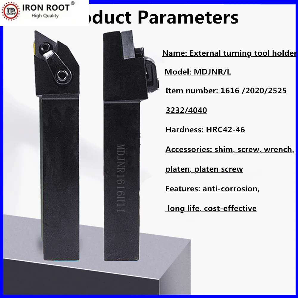 

MDJNR1616H11,MDJNR2020K11,MDLNR2525M11,MDJNL1616H11,2020K11 CNC Lathe Turning Tools External Turning Tool Holder for DNMG110408