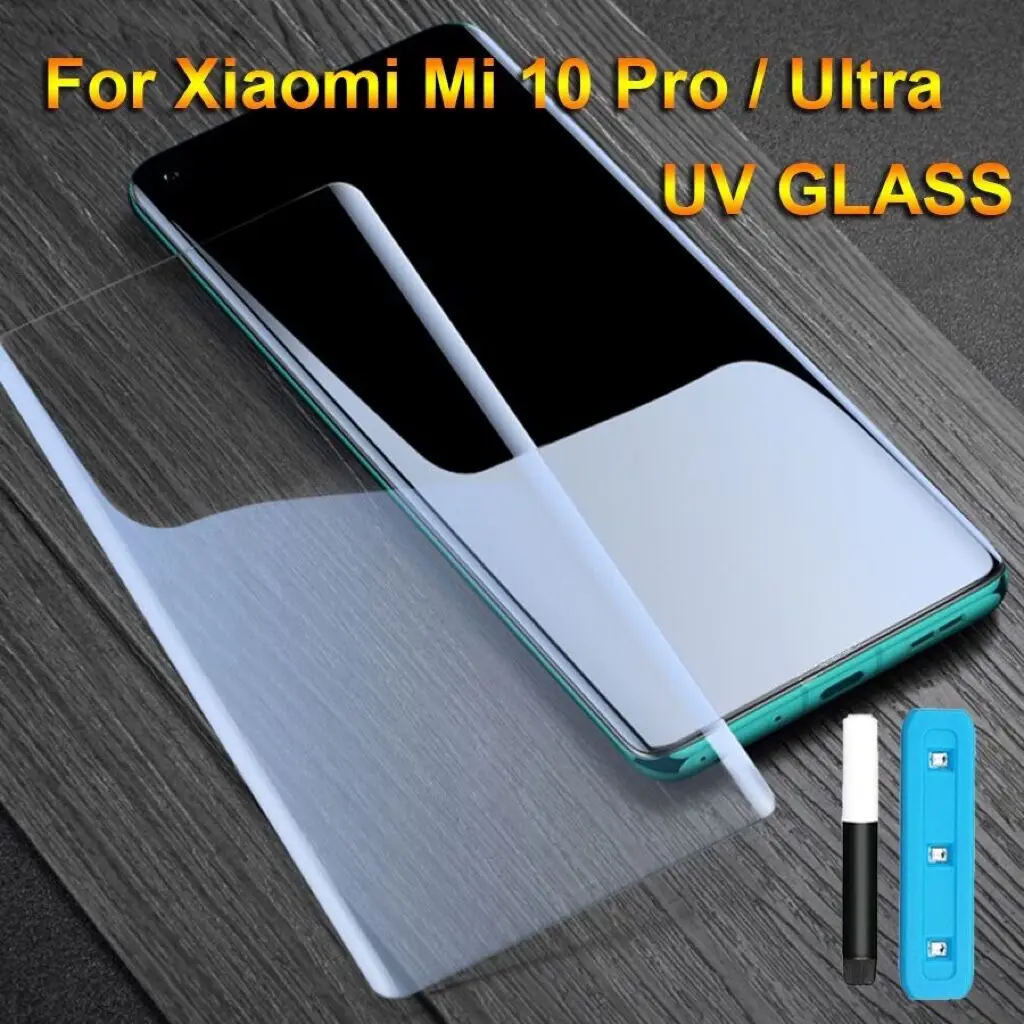 

UV Nano liquid Glue Tempered Glass For Xiaomi 11 Ultra Note 10 lite CC9 Pro Screen Protector MIX 4 X4 10pro Soft Hydrogel Film