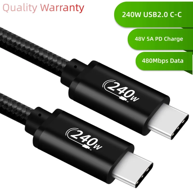

High Power 240W Type C Cable PD Kabel 5A Smart Chip Super Fast Charge USB C Cable for OnePlus Ace Pro Vivo iQOO Pro Redmi Note11