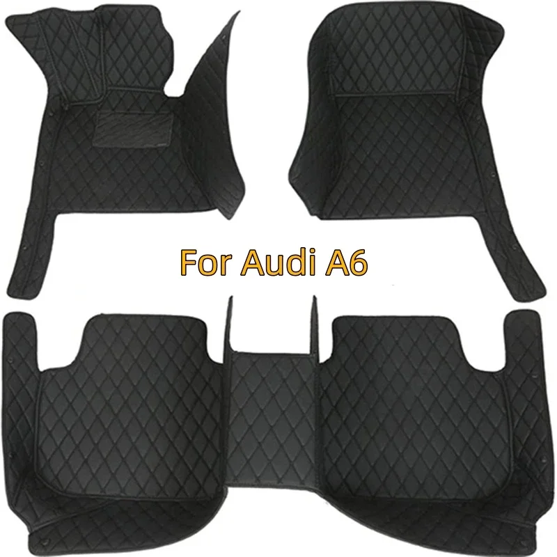 Полосатые Кожаные коврики 5D на заказ автомобильные для A6 4G2 C8 2019-2023 аксессуары