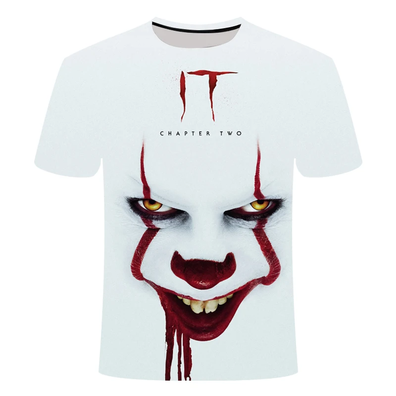 

Horror Movie It Penny Wise Clown Joker 3D Print Tshirt Men/Women Hip Hop Streetwear Tee T shirt Girl Boys Cool Clothes