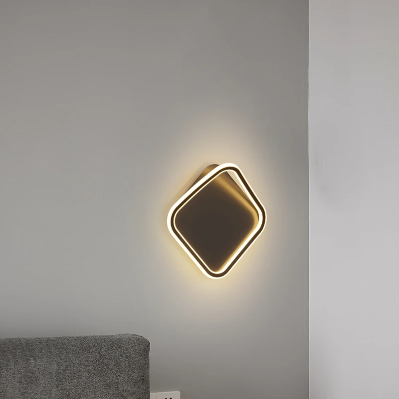 White/Black Minimalist LED Wall Sconce Lamp for Bedside Corridor Entrance Aisle hallway 110V 220V Modern LED Wall Lights bedside